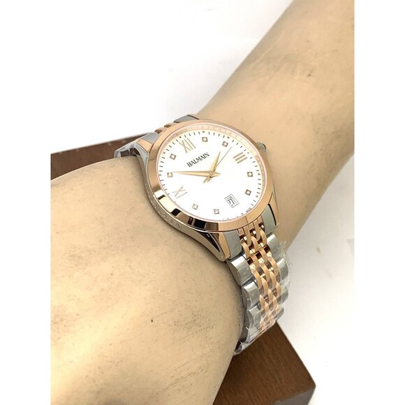 Balmain Women's Watch B43183182 Swiss Quartz Diamond Mother of Pearl Dial 34mm - Picture 5 of 13